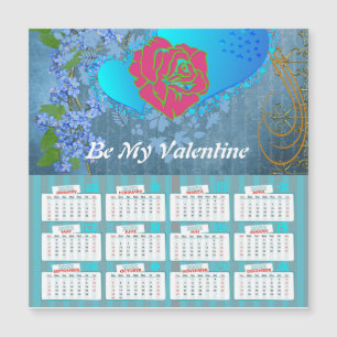Carte Magnétique Soyez mon Rose romantique Saint Valentin Balayant 