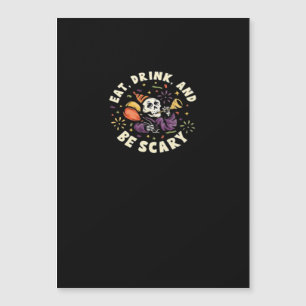 Carte Magnétique Squelette effrayant célébrant Halloween Manger Boi
