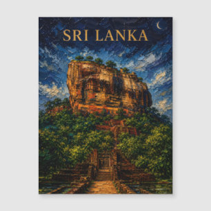 Carte Magnétique Sri Lanka : Nuit mystique Sigiriya Art Souvenir