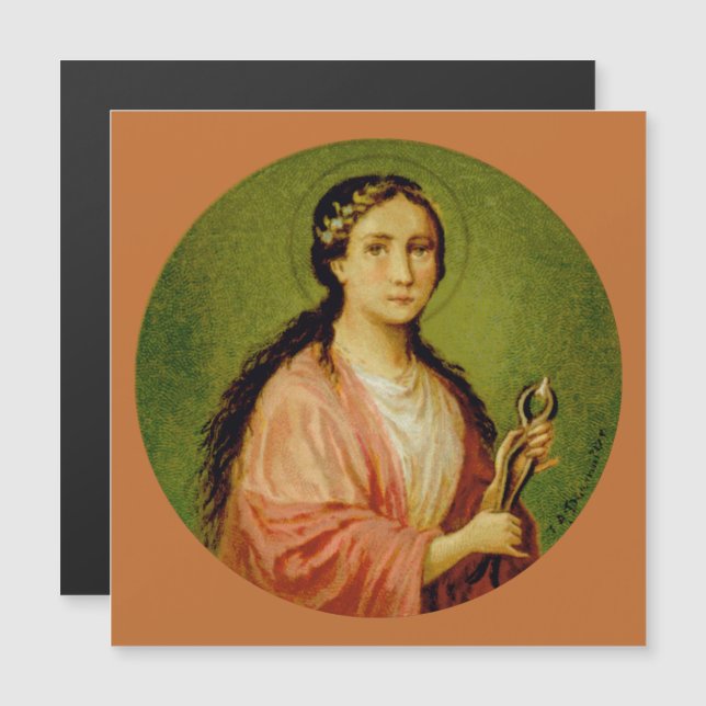 Carte Magnétique St. Apollonia (BLA 001) Carré (Devant / Derrière)