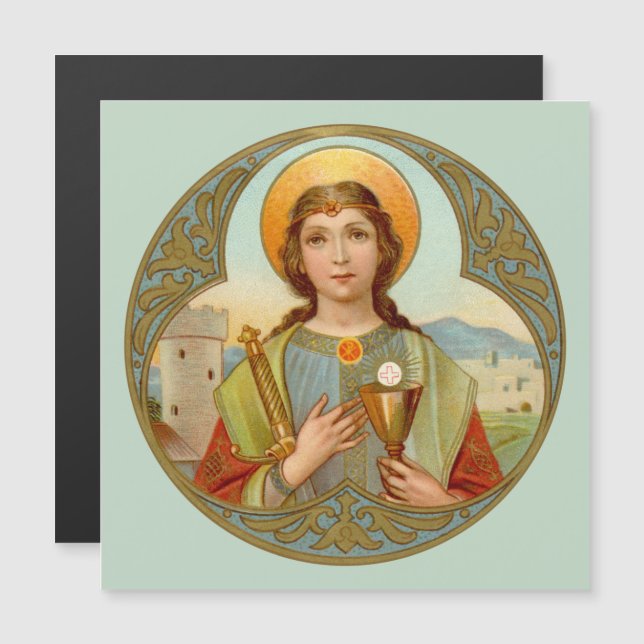 Carte Magnétique St. Barbara (BK 001) Carré (Devant / Derrière)