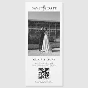 Carte Magnétique Style de code QR Photo Mariage magnétique Enregist