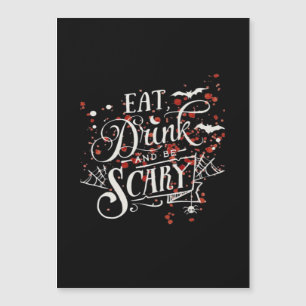 Carte Magnétique Style graphique d'Halloween sauvage et effrayant