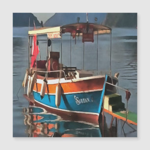 Carte Magnétique Sultan Taxi Bateau Marmaris Art Nautique