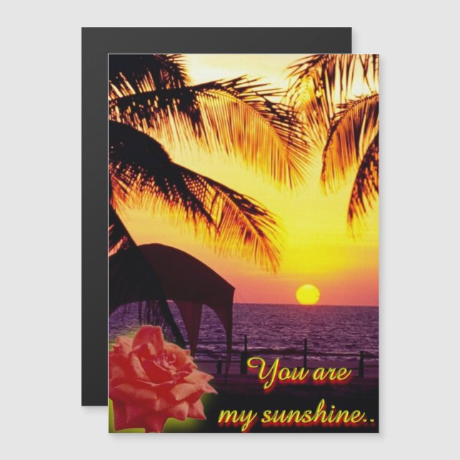 Carte Magnétique Sunshine Love (Devant / Derrière)