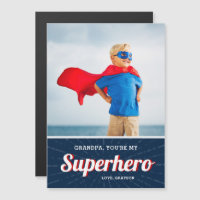 Superhero grand-père Fête des pères magnétique Car