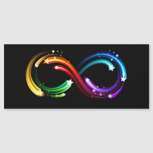 Carte Magnétique Symbole de l'infini de comètes arc-en-ciel