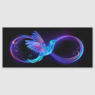 Carte Magnétique Symbole de Neon Infinity par Glowing Hummingbird
