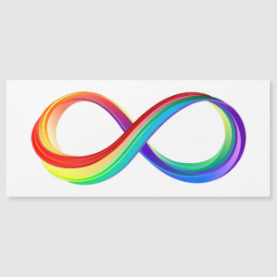 Carte Magnétique Symbole d'infinité arc-en-ciel stratifié