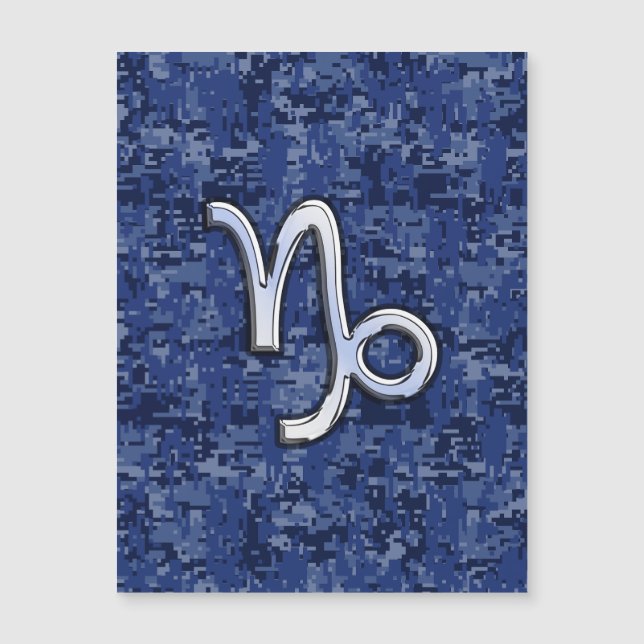 Carte Magnétique Symbole du zodiaque Capricorne Camouflage numériqu (Devant)
