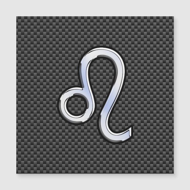 Carte Magnétique Symbole Leo Zodiac sur l'impression de fibre de ca (Devant)