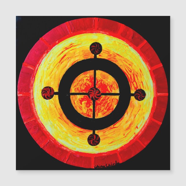 Carte Magnétique Symbole solaire celtique (Devant)