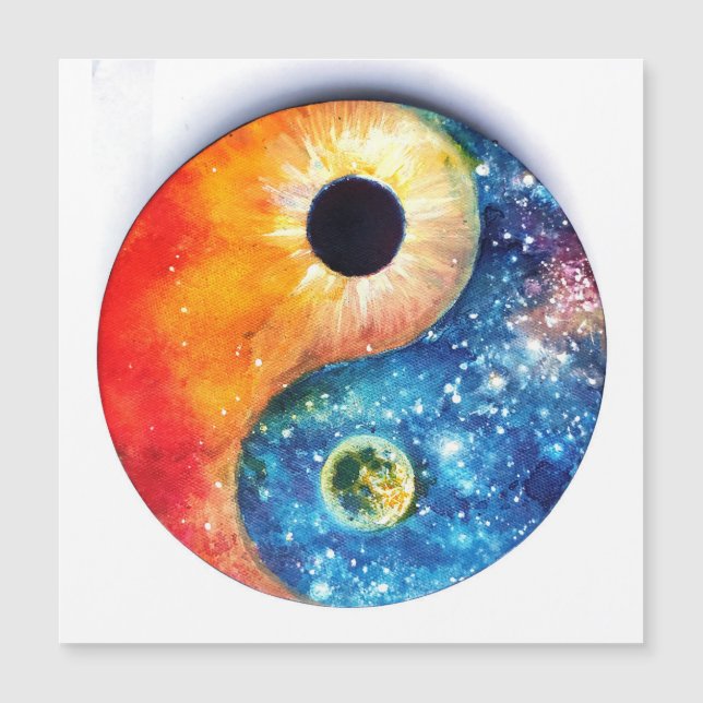 Carte Magnétique symbole yin-yang (Devant)