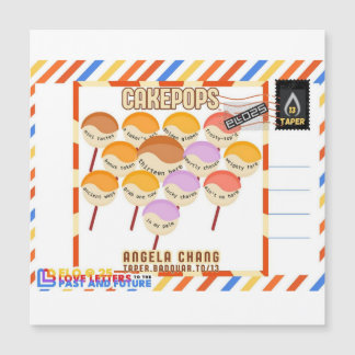 Carte Magnétique Taper:CakePops Hello From ELO2025