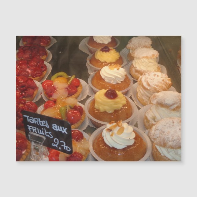 Carte Magnétique Tartes aux fruits - Pâtisserie (Devant)