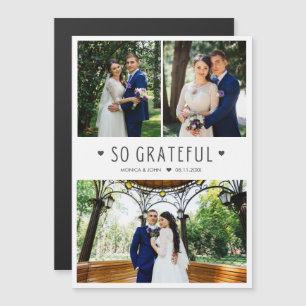 Carte Magnétique Tellement reconnaissant au Mariage photo moderne M