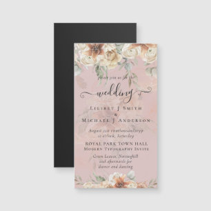 Carte Magnétique Terracotta Pampas Grass BOHO Mariage