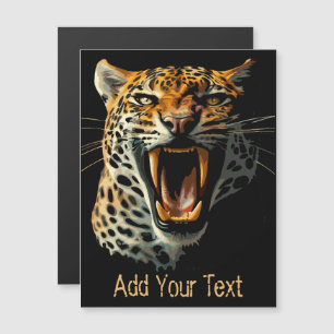 Carte Magnétique Tête d'attaque du léopard