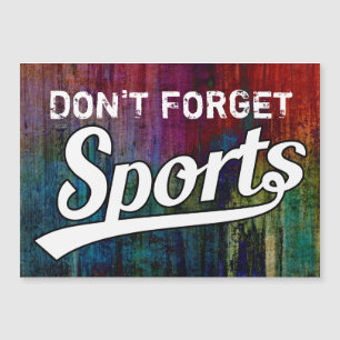 Carte Magnétique Texte Design : SPORTS white + your own text & idea