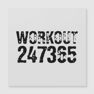 Carte Magnétique Texte usé et rayé Workout 247365 noir