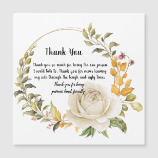 Carte Magnétique Thank you design