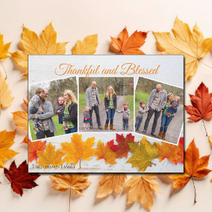 Carte Magnétique Thanksgiving Family Photo Thanksgiving Blessful Ma