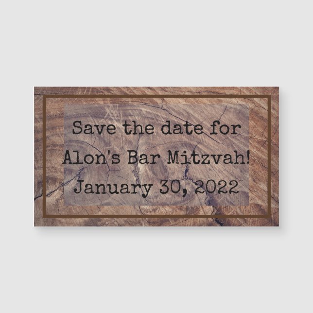 Carte Magnétique Timberlines Magnetic Save the Date Card (Devant)