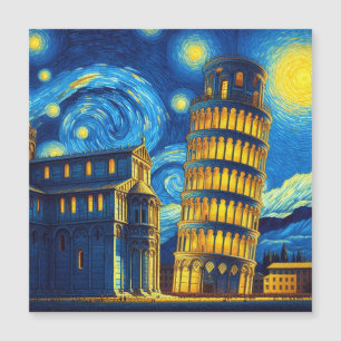 Carte Magnétique Tour Starry Night Leaning De Pise Italie