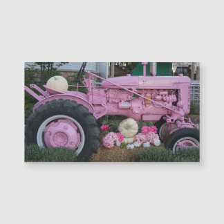 Carte Magnétique Tracteur rose