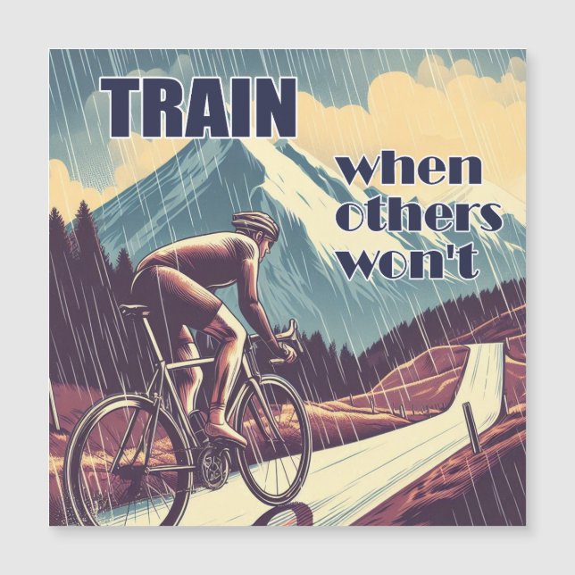 Carte Magnétique Train quand d'autres ne feront pas de vélo (Devant)