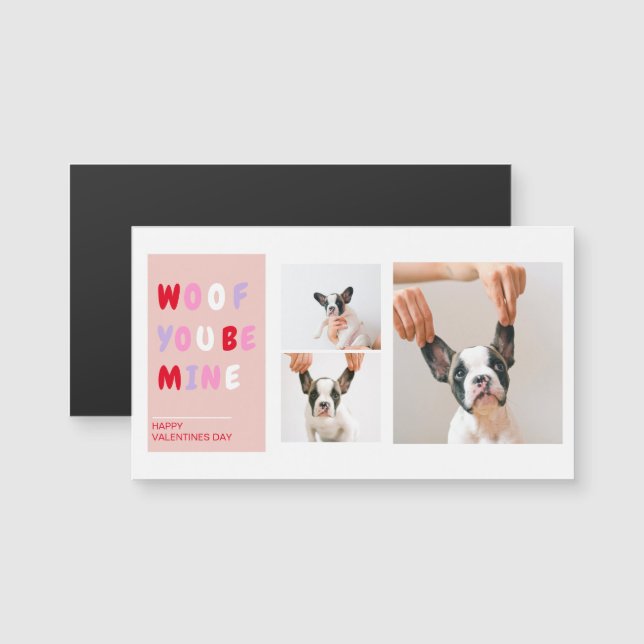 Carte Magnétique Trois photos de collection | Cadeau Valentines de  (Devant / Derrière)