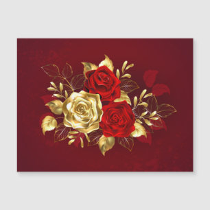 Carte Magnétique Trois Roses de bijoux