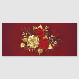 Carte Magnétique Trois Roses de bijoux