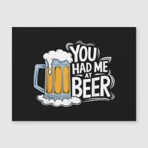 Carte Magnétique Tu M'as Eu À la Bière