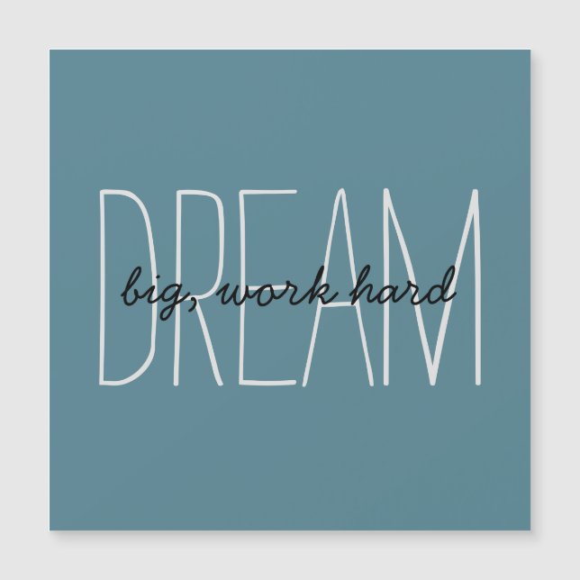Carte magnétique Turquoise pour les grandes motiva (Devant)
