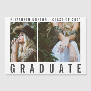 Carte Magnétique TYPE GRADUATE moderne multi photo design