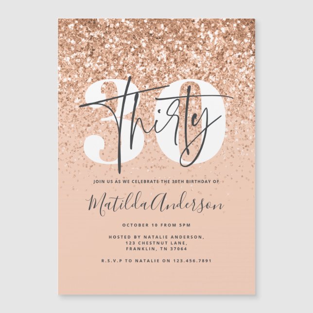 Carte Magnétique Typographie de la parties scintillant de pêche mod (Devant)