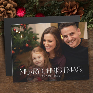 Carte Magnétique Typographie moderne de Noël Joyeux