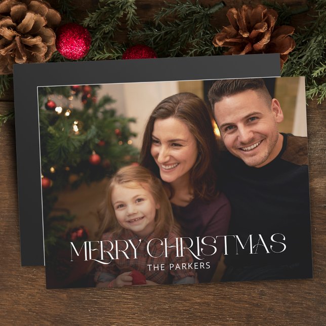 Carte Magnétique Typographie moderne de Noël Joyeux (Créateur téléchargé)