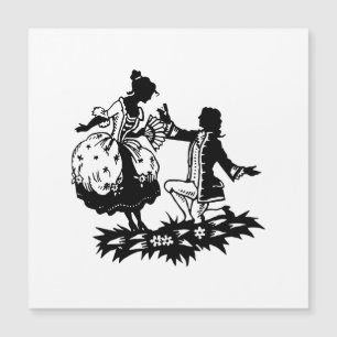Carte Magnétique Un homme victorien propose à la femme Silhouette A