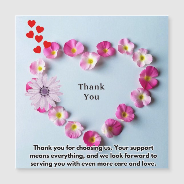 Carte Magnétique Un Remerciement Spécial (Devant)