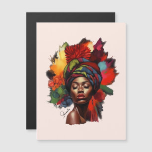 Carte Magnétique Une femme afro-américaine capable