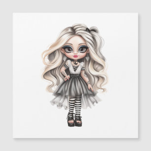 Carte Magnétique Une mignonne fille Halloween collection de design
