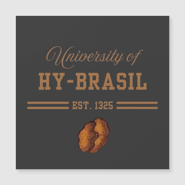 Carte Magnétique University of Hy-Brasil, Est. 1325 (Devant)
