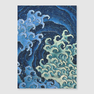 Carte Magnétique Vague féminine de Hokusai Ocean vintage