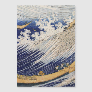 Carte Magnétique Vagues océaniques Hokusai Bateaux en mer