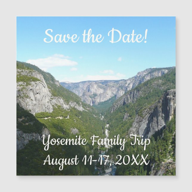 Carte Magnétique Vallée de Yosemite dans le parc national de Yosemi (Devant)