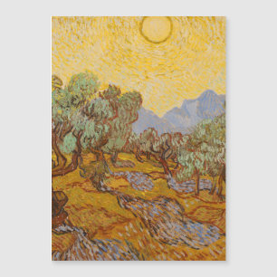 Carte Magnétique Van Gogh Olive Trees Soleil Jaune Ciel