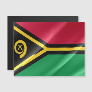 Carte Magnétique Vanuatu - Drapeau d'agitation -