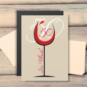Carte Magnétique Verre rouge motivationnel moderne 50e anniversaire